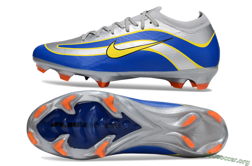 Nike Air Zoom Mercurial Vapor 16 Elite FG Football Boots - Silver/Blue/Yellow 1