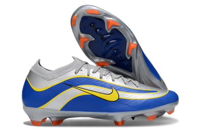 Nike Air Zoom Mercurial Vapor 16 Elite FG Football Boots - Silver/Blue/Yellow