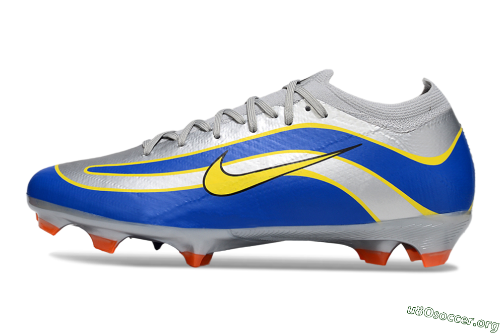 Nike Air Zoom Mercurial Vapor 16 Elite FG Football Boots - Silver/Blue/Yellow 3