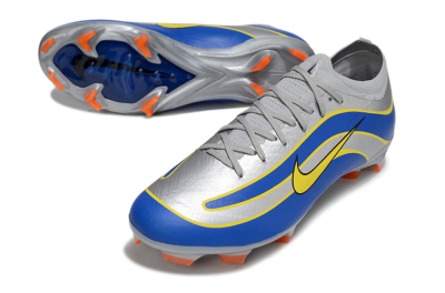 Nike Air Zoom Mercurial Vapor 16 Elite FG Football Boots - Silver/Blue/Yellow