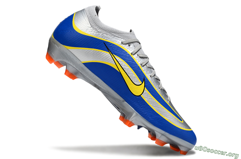 Nike Air Zoom Mercurial Vapor 16 Elite FG Football Boots - Silver/Blue/Yellow 4