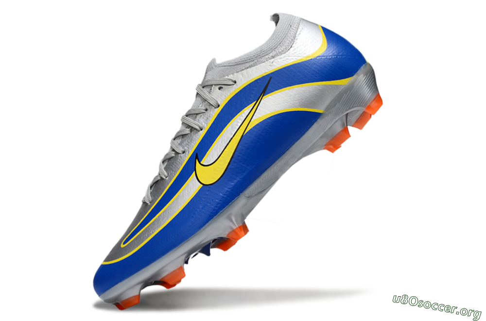 Nike Air Zoom Mercurial Vapor 16 Elite FG Football Boots - Silver/Blue/Yellow 6