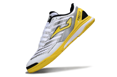 Joma Top Flex IC Football Shoes - White/Black/Yellow