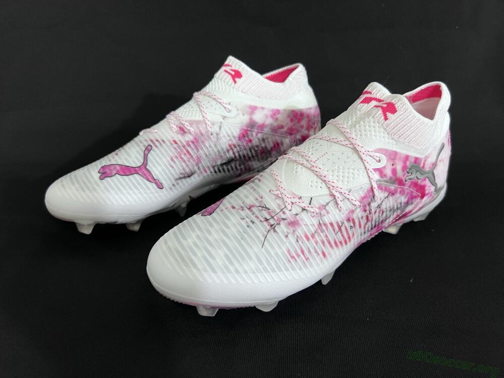 Puma Future 8 Ultimate FG Football Boots - White/Pink/Silver