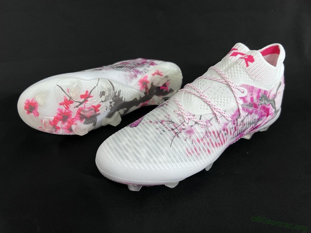 Puma Future 8 Ultimate FG Football Boots - White/Pink/Silver