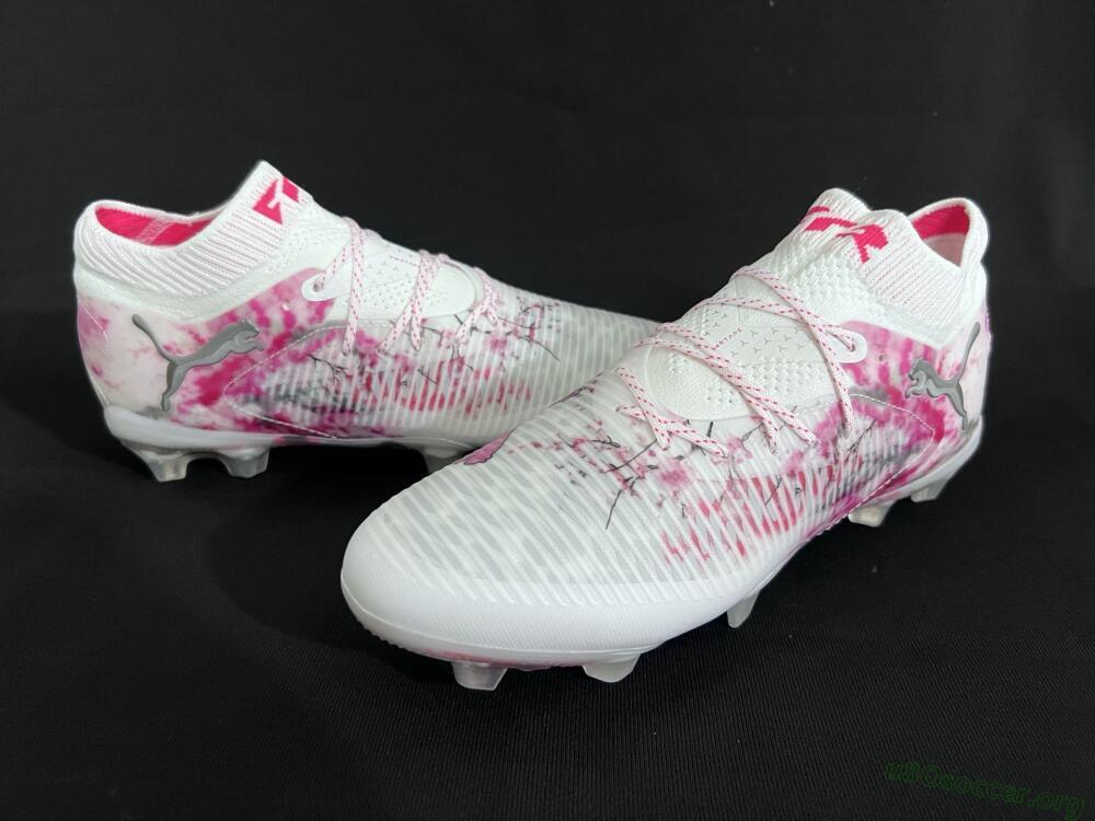Puma Future 8 Ultimate FG Football Boots - White/Pink/Silver