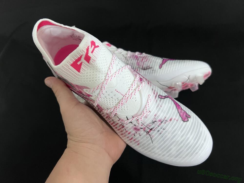 Puma Future 8 Ultimate FG Football Boots - White/Pink/Silver