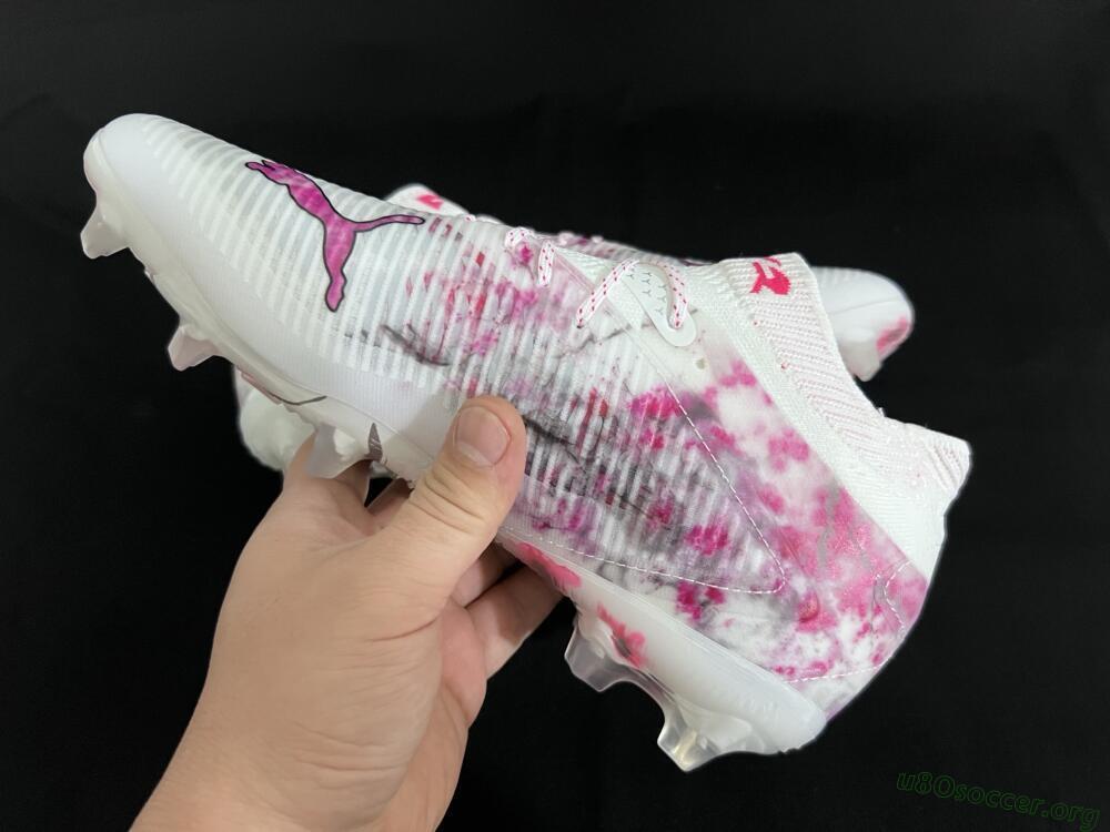 Puma Future 8 Ultimate FG Football Boots - White/Pink/Silver