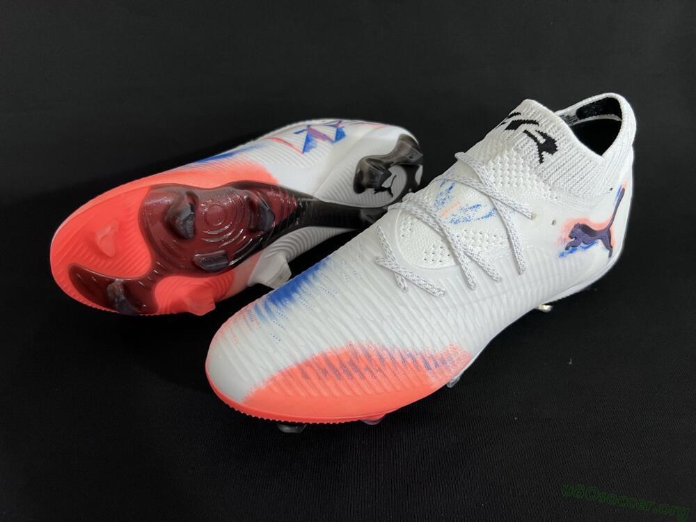 Puma Future 8 Ultimate FG Football Boots - White/Pink/Blue