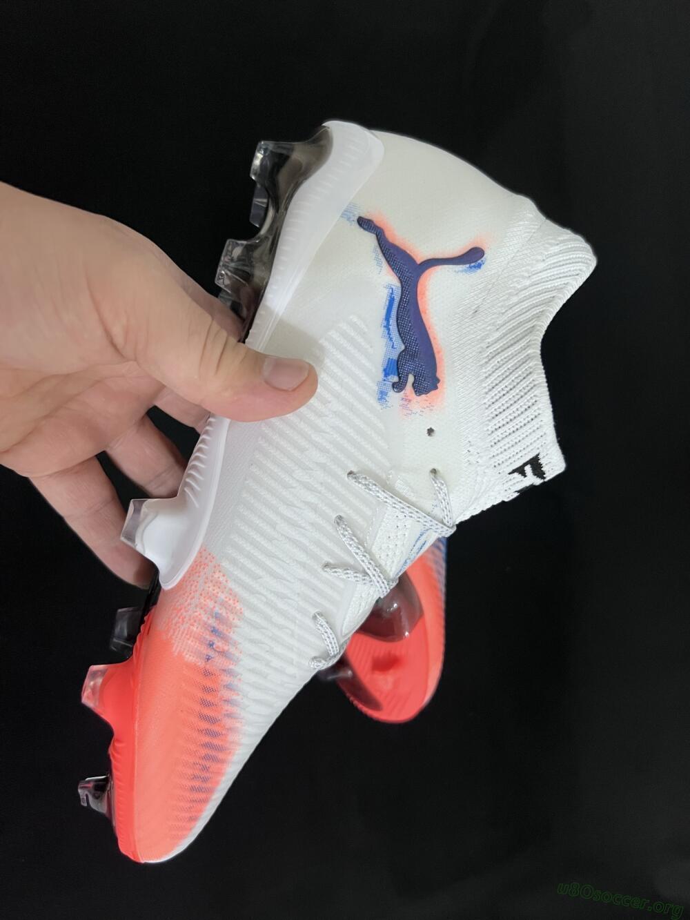 Puma Future 8 Ultimate FG Football Boots - White/Pink/Blue