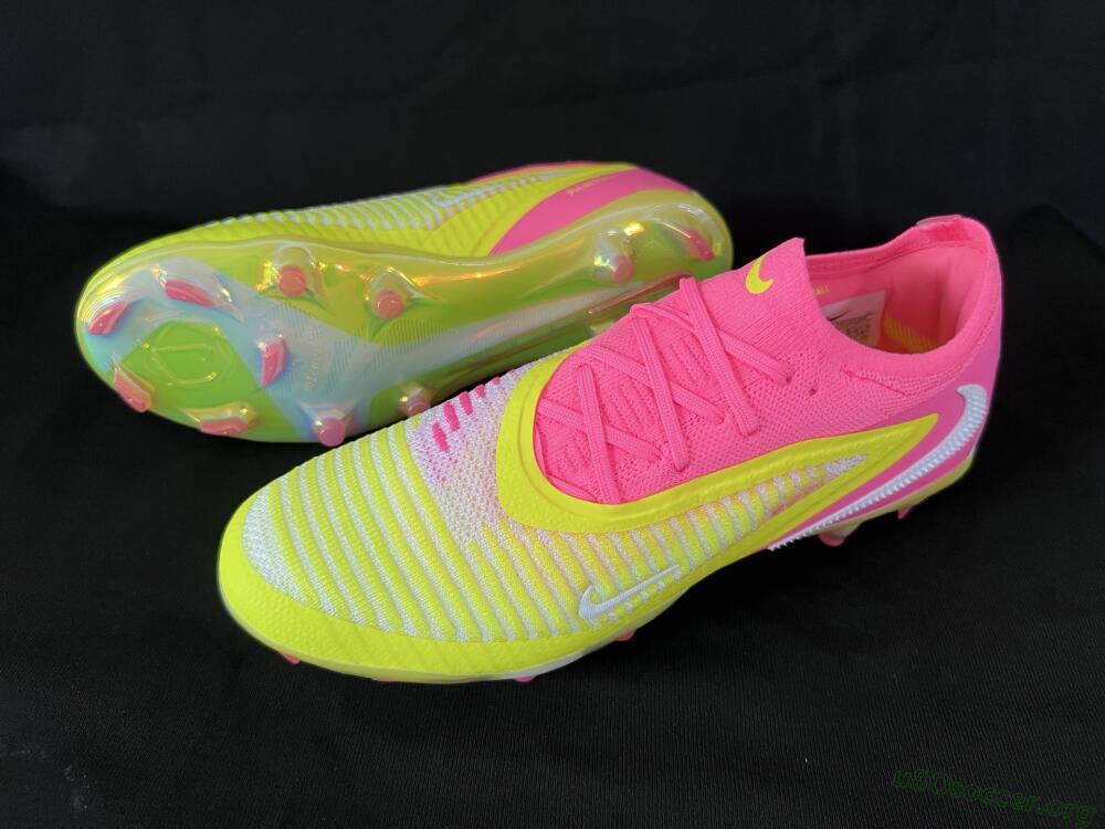 Nike Phantom 6 Low Elite FG Football Boots - Yellow/Pink/White