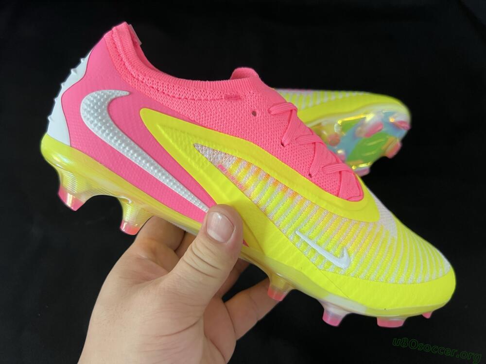 Nike Phantom 6 Low Elite FG Football Boots - Yellow/Pink/White