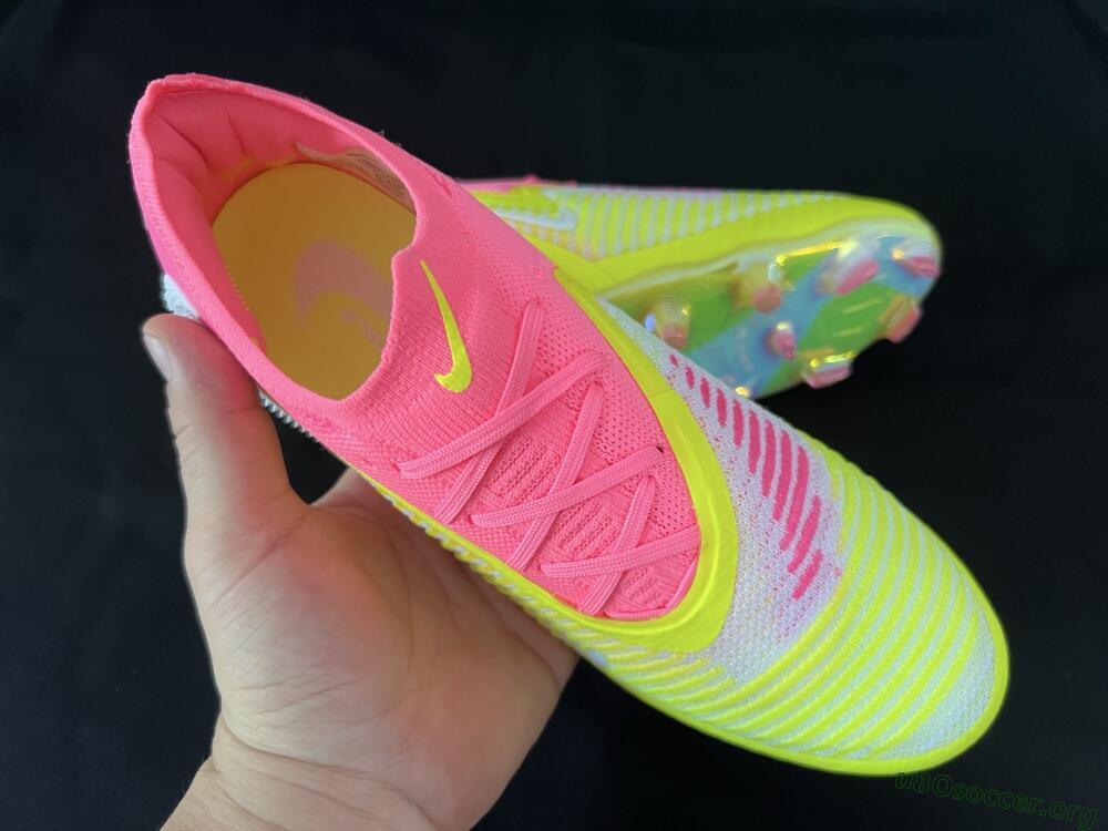 Nike Phantom 6 Low Elite FG Football Boots - Yellow/Pink/White