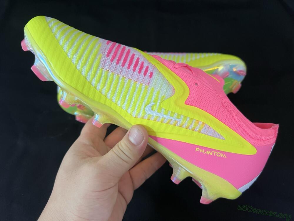 Nike Phantom 6 Low Elite FG Football Boots - Yellow/Pink/White