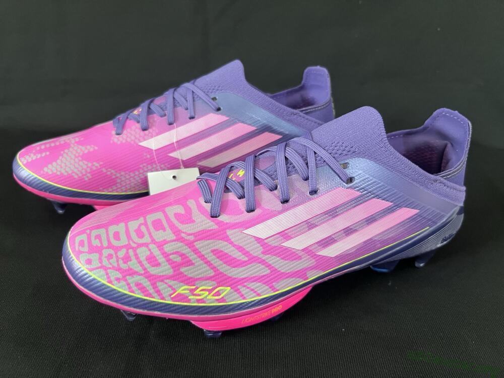 Adidas F50+ Elite Lightstrike Pro FG Football Boots - Pink/Purple/Yellow