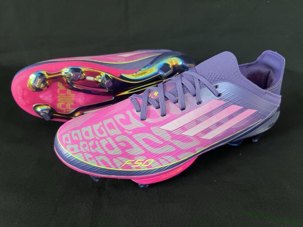 Adidas F50+ Elite Lightstrike Pro FG Football Boots - Pink/Purple/Yellow