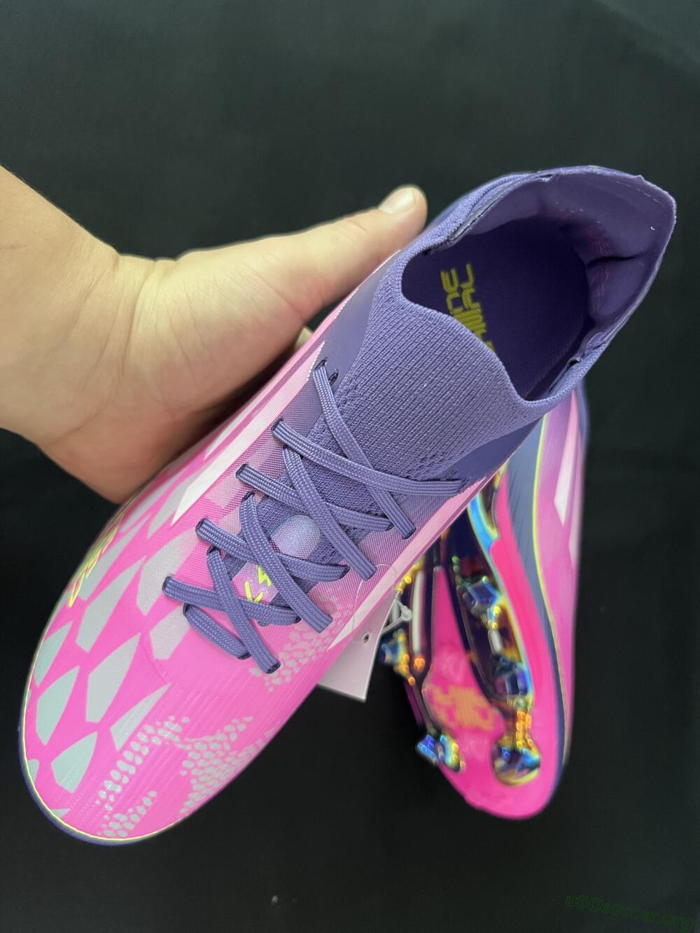 Adidas F50+ Elite Lightstrike Pro FG Football Boots - Pink/Purple/Yellow