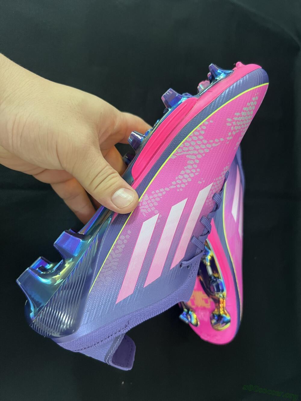 Adidas F50+ Elite Lightstrike Pro FG Football Boots - Pink/Purple/Yellow