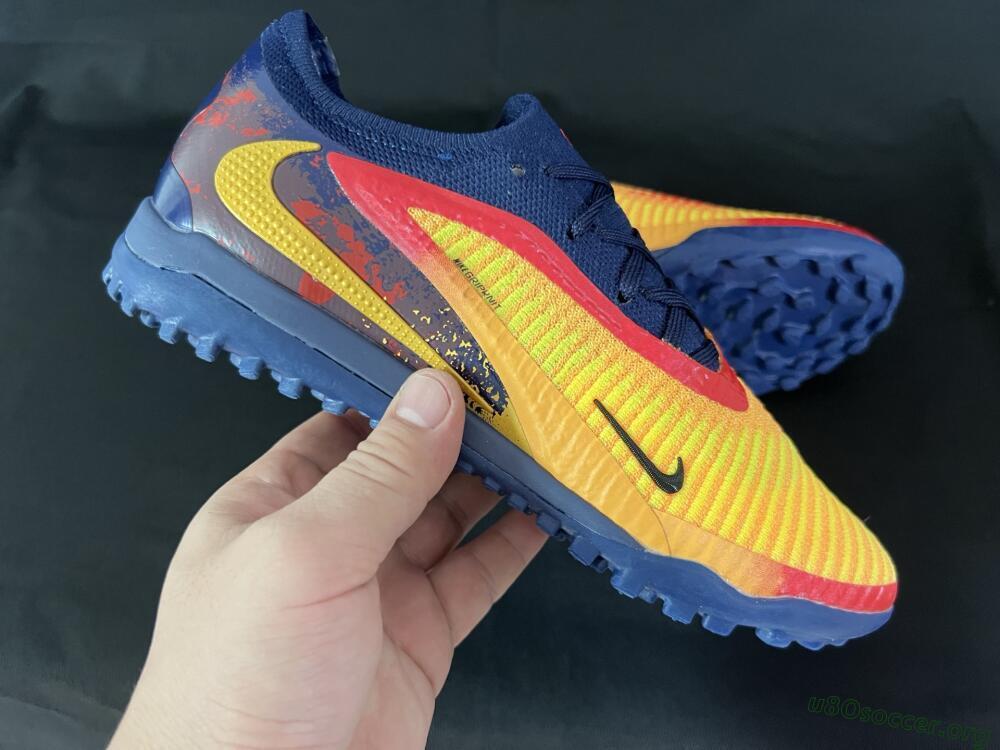 Nike Phantom 6 Elite TF Football Shoes - Yellow/Red/Blue