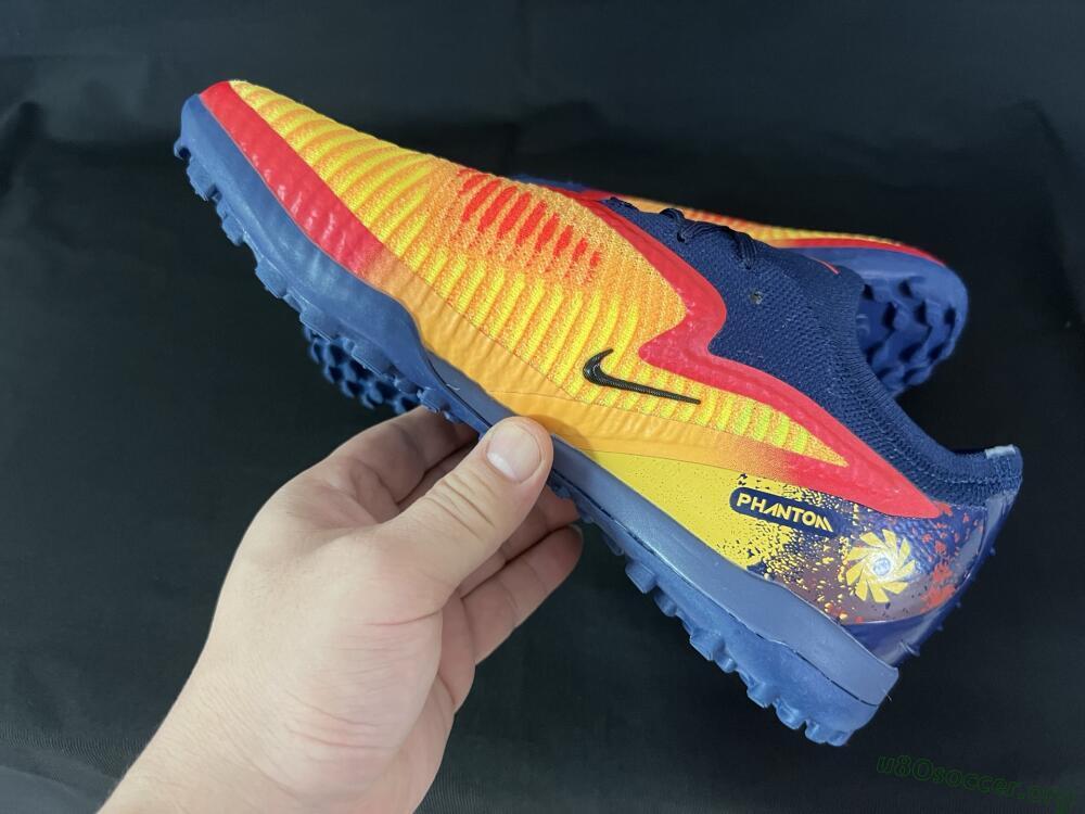Nike Phantom 6 Elite TF Football Shoes - Yellow/Red/Blue