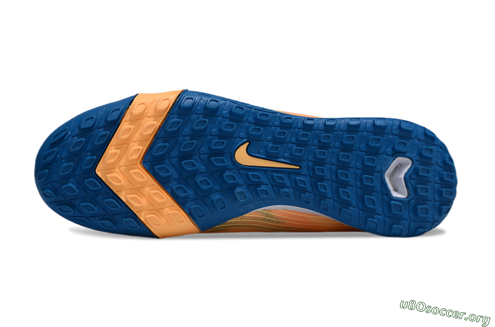KM x Nike Air Zoom Mercurial Vapor 16 Elite TF Football Shoes - Orange/Ocean Blue/Sandy Peach 6