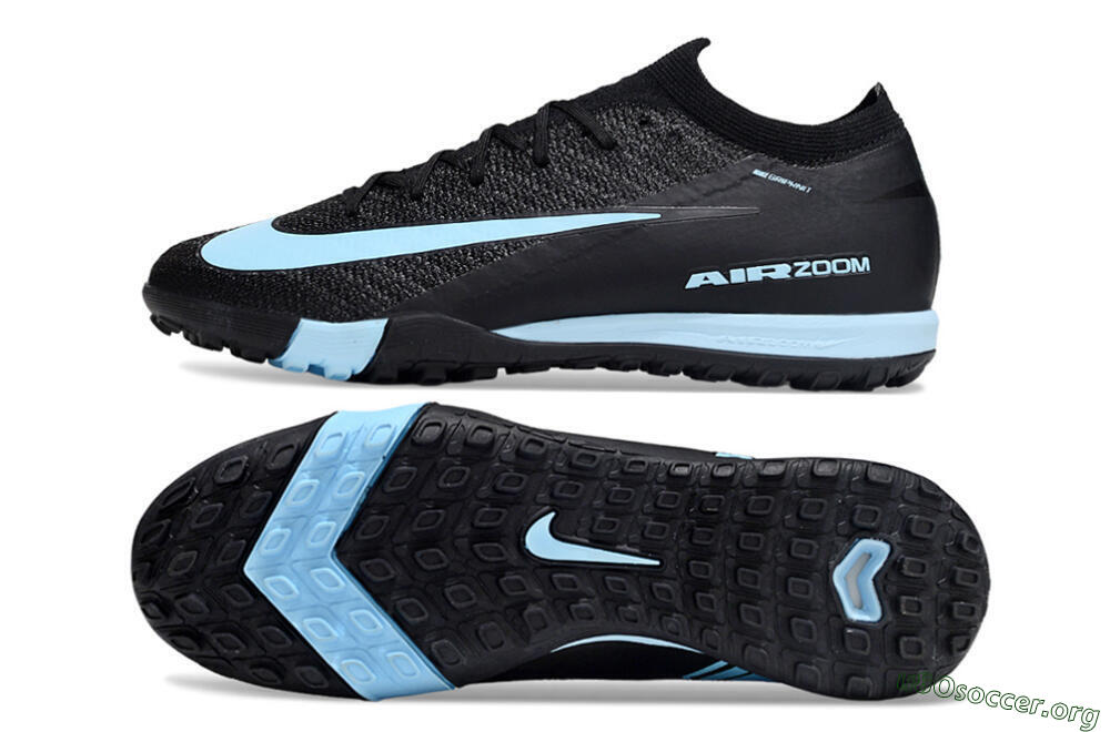 Nike Air Zoom Mercurial Vapor 16 Elite TF Football Shoes - Black/Ice Blue/Dusk Black 1