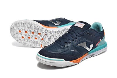 Joma Top Flex IC Football Shoes - Navy/Coral Blue/Orange Splash