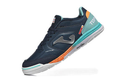 Joma Top Flex IC Football Shoes - Navy/Coral Blue/Orange Splash