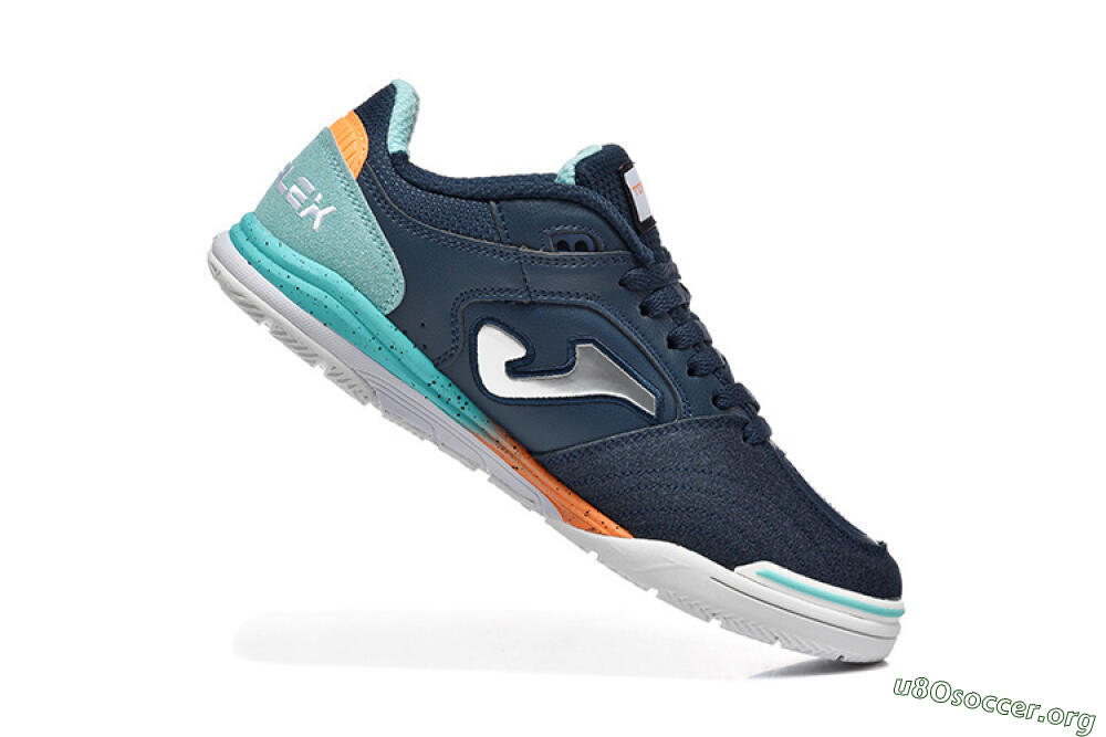 Joma Top Flex IC Football Shoes - Navy/Coral Blue/Orange Splash 6