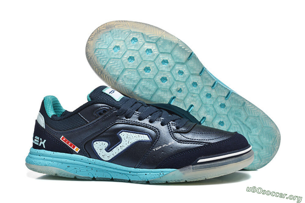 Joma Top Flex IC Football Shoes - Navy/Aqua Mist/Deep Ocean 2