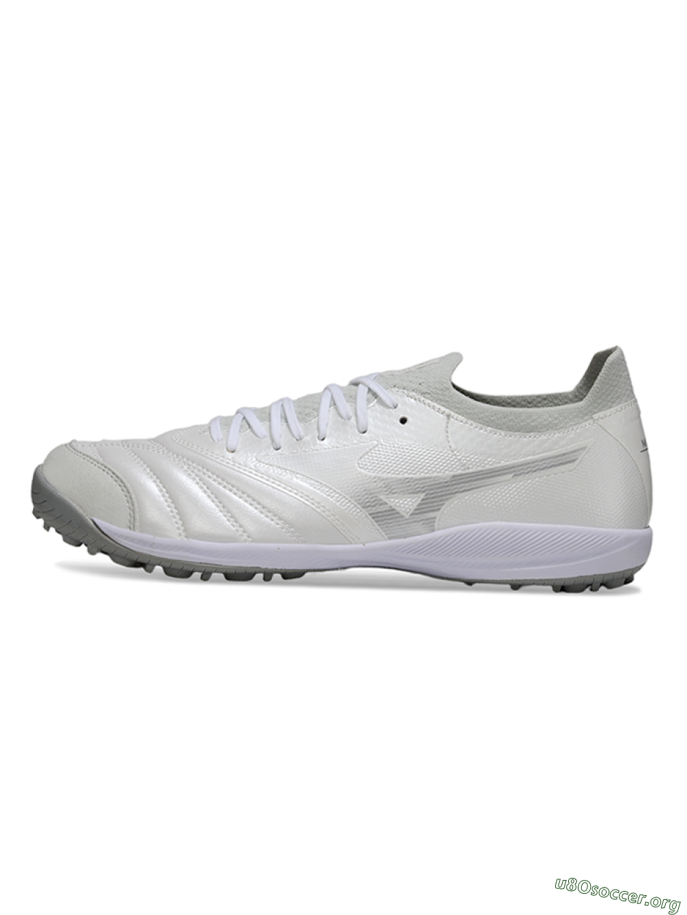 Mizuno Morelia Neo 4 TF Football Shoes - White/Silver Mist/Carbon Gray 3