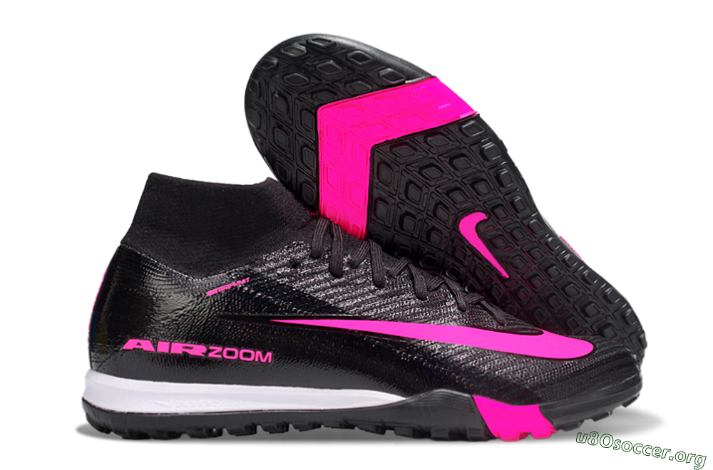 Nike Air Zoom Mercurial Superfly 10 Elite TF Football Shoes - Black/Neon Pink/Charcoal Grey 2