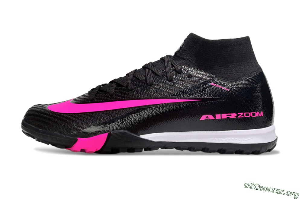 Nike Air Zoom Mercurial Superfly 10 Elite TF Football Shoes - Black/Neon Pink/Charcoal Grey 3