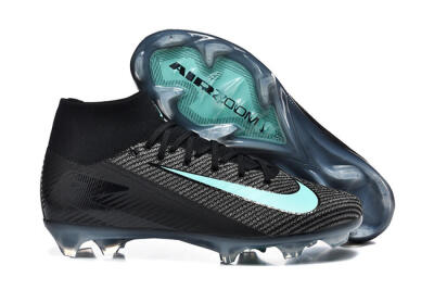 Nike Air Zoom Mercurial Superfly 10 Elite FG Football Boots - Black/Ice Blue/Charcoal Gray