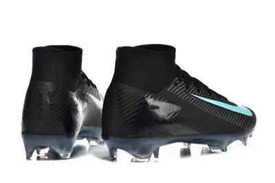 Nike Air Zoom Mercurial Superfly 10 Elite FG Football Boots - Black/Ice Blue/Charcoal Gray