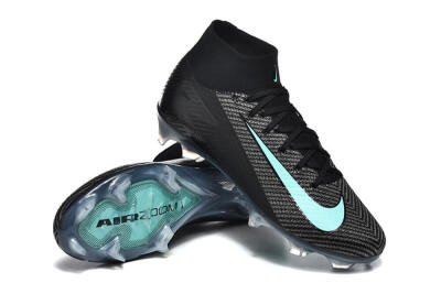 Nike Air Zoom Mercurial Superfly 10 Elite FG Football Boots - Black/Ice Blue/Charcoal Gray