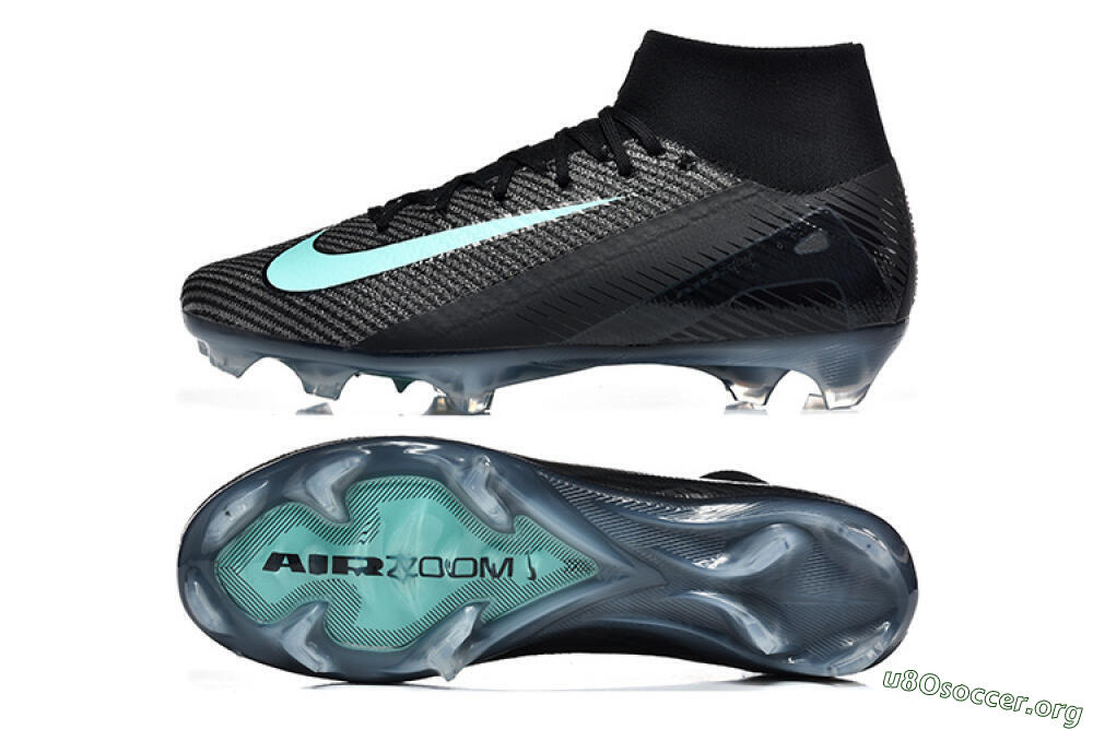 Nike Air Zoom Mercurial Superfly 10 Elite FG Football Boots - Black/Ice Blue/Charcoal Gray 1
