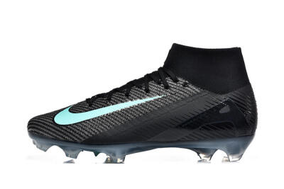 Nike Air Zoom Mercurial Superfly 10 Elite FG Football Boots - Black/Ice Blue/Charcoal Gray