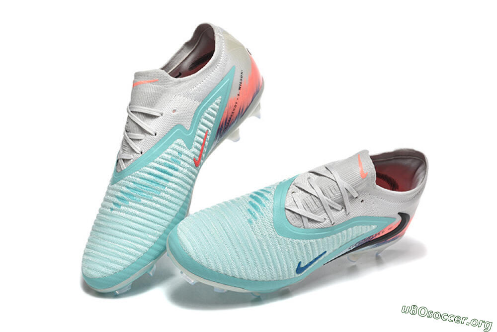 Nike Phantom 6 Low Elite FG Football Boots - Aqua/Soft Blue/Coral Pink 6