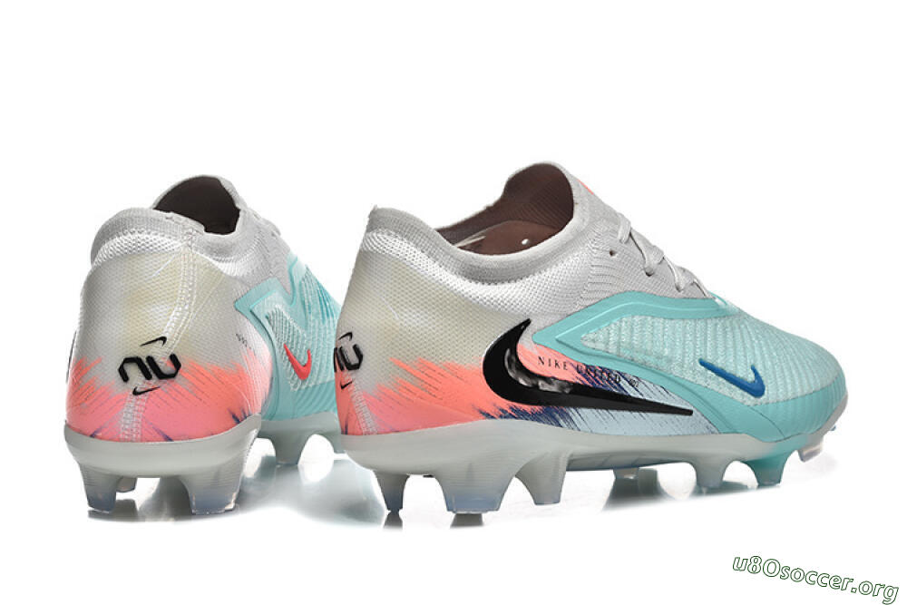 Nike Phantom 6 Low Elite FG Football Boots - Aqua/Soft Blue/Coral Pink 9