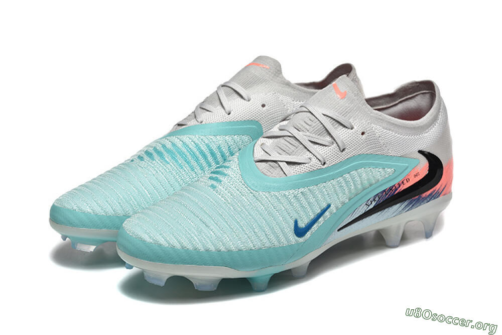 Nike Phantom 6 Low Elite FG Football Boots - Aqua/Soft Blue/Coral Pink 5