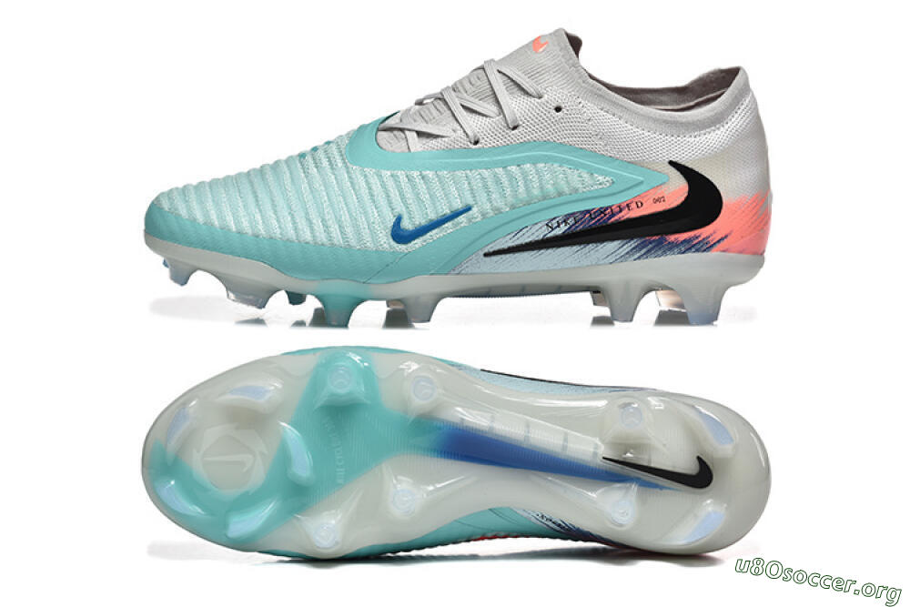 Nike Phantom 6 Low Elite FG Football Boots - Aqua/Soft Blue/Coral Pink 1