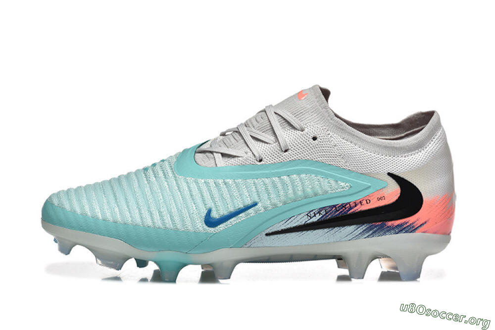 Nike Phantom 6 Low Elite FG Football Boots - Aqua/Soft Blue/Coral Pink 3