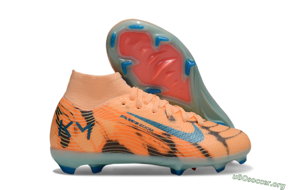 Nike Air Zoom Mercurial Superfly 10 Elite FG Football Boots - Orange/Electric Blue/Soft Pink 2
