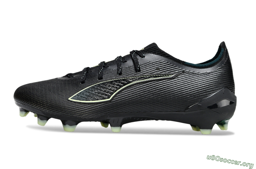 Puma Ultra Ultimate FG Football Boots - Black/Neon Green/Charcoal Gray 3