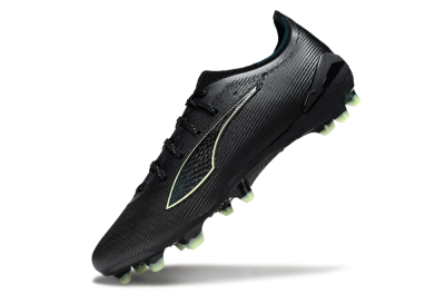 Puma Ultra Ultimate FG Football Boots - Black/Neon Green/Charcoal Gray
