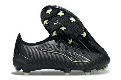 Puma Ultra Ultimate FG Football Boots - Black/Neon Green/Charcoal Gray
