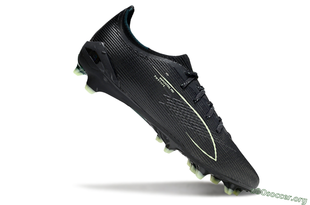 Puma Ultra Ultimate FG Football Boots - Black/Neon Green/Charcoal Gray 4
