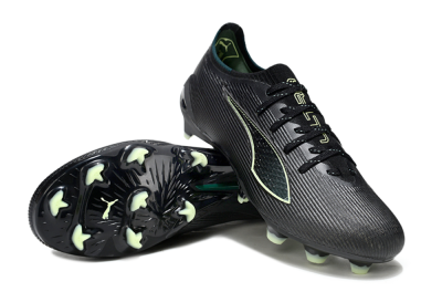 Puma Ultra Ultimate FG Football Boots - Black/Neon Green/Charcoal Gray