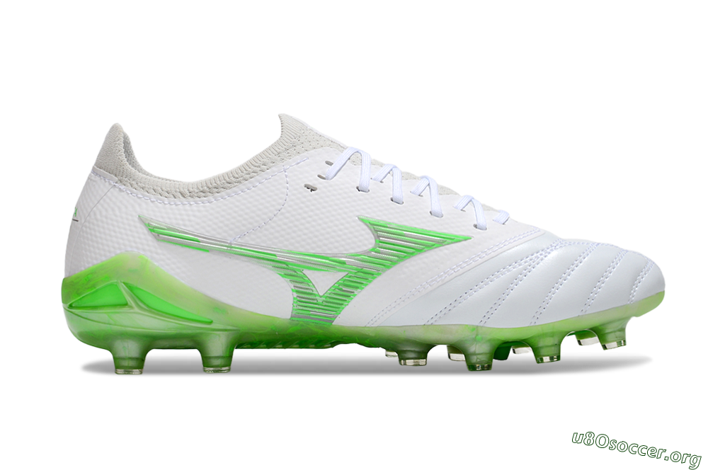 Mizuno Morelia Neo 4 FG Football Boots - White/Lime Green/Neon Green 5
